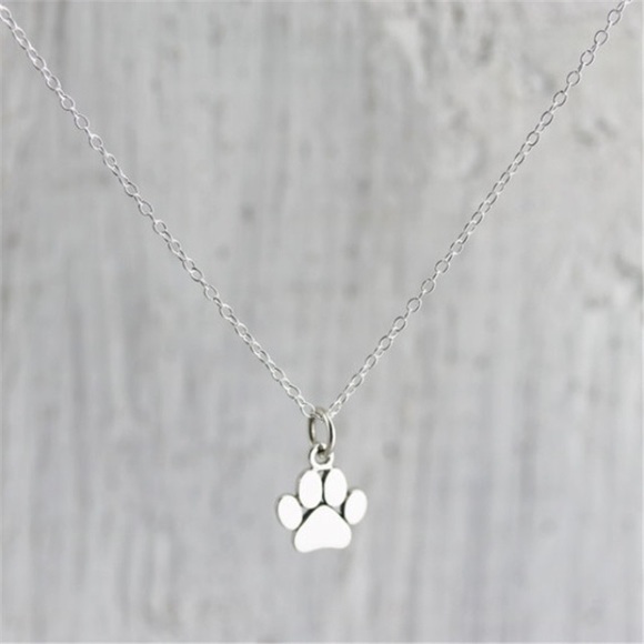 Dog/cat paw silver necklace - Picture 2 of 2
